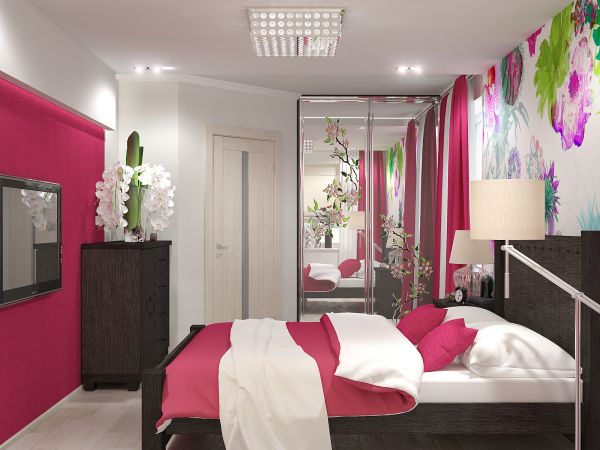 Дизайн спальни в ярких тонах Николаев