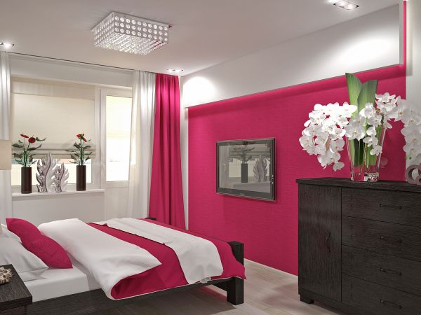 Дизайн спальни в ярких тонах Николаев